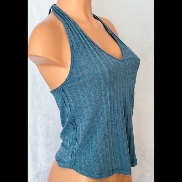 Free People - Blue, Sleeveless, Halter, Tank Top - Picture 2 of 5